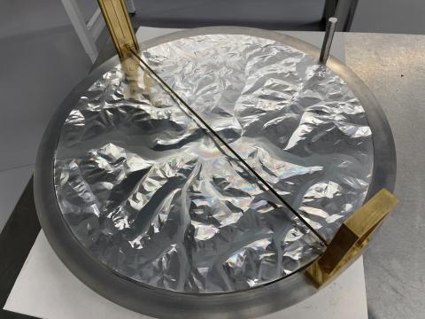 An artistic replica of a fire finder used in ranger outpost.
