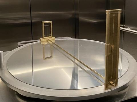 An artistic replica of a fire finder used in ranger outpost.